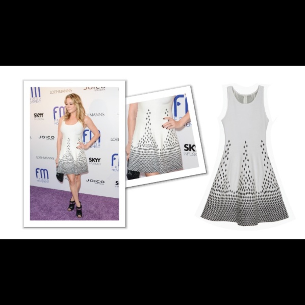 Gig Diamond Lurex Flare Knit Dress